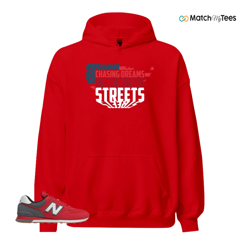 NEW BALANCE 574 RED LEAD SNEAKER Matching Tees hoodie