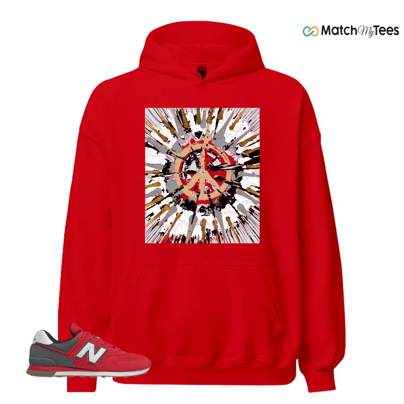 NEW BALANCE 574 RED LEAD SNEAKER Matching Tees hoodie