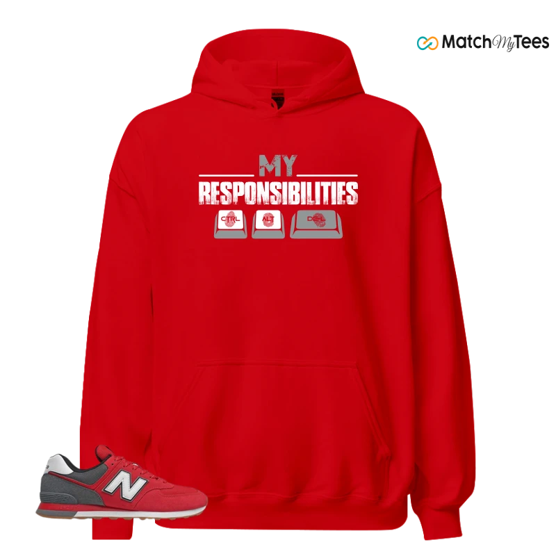 NEW BALANCE 574 RED LEAD SNEAKER Matching Tees hoodie