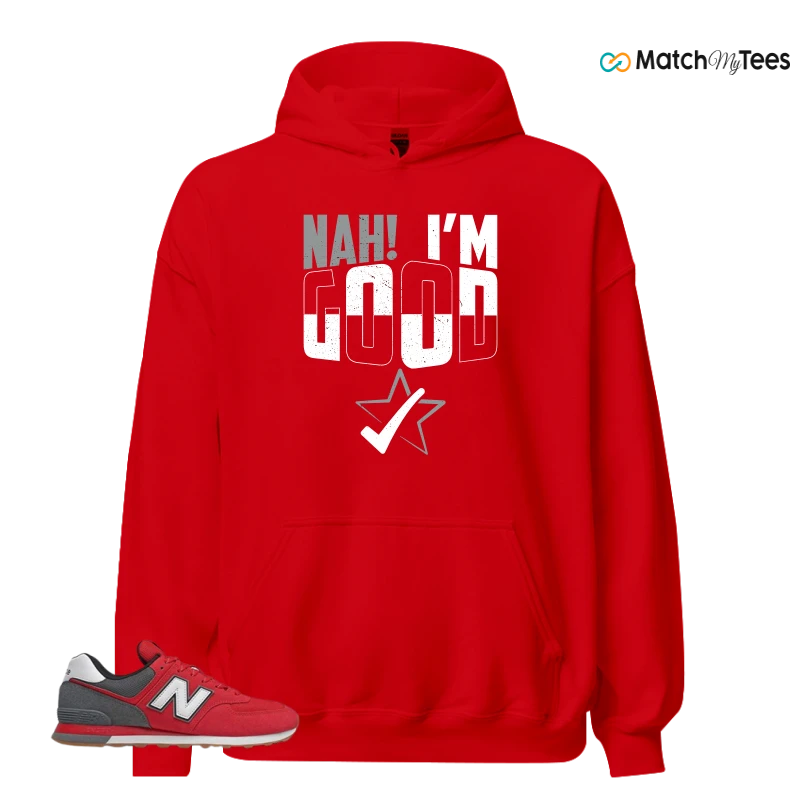 NEW BALANCE 574 RED LEAD SNEAKER Matching Tees Hoodie for Men