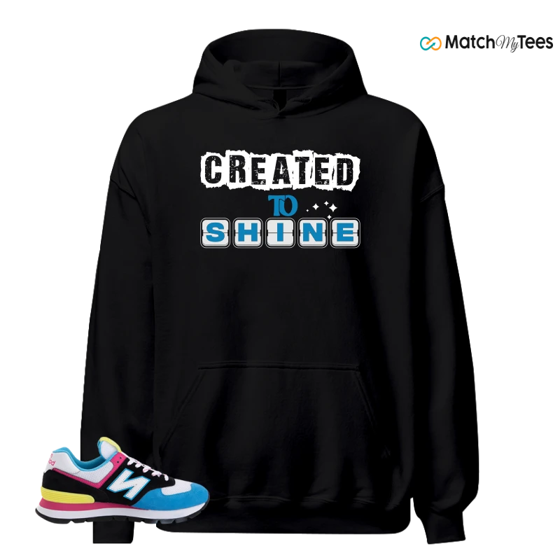 NEW BALANCE 574 RUGGED BLACK BLUE PINK SNEAKER Matching Tees hoodie