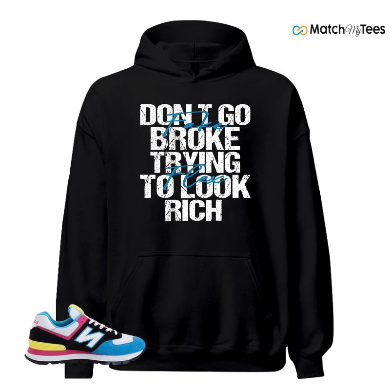 NEW BALANCE 574 RUGGED BLACK BLUE PINK SNEAKER Matching Tees hoodie