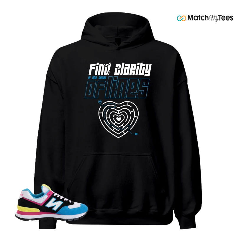NEW BALANCE 574 RUGGED BLACK BLUE PINK SNEAKER Matching Tees hoodie