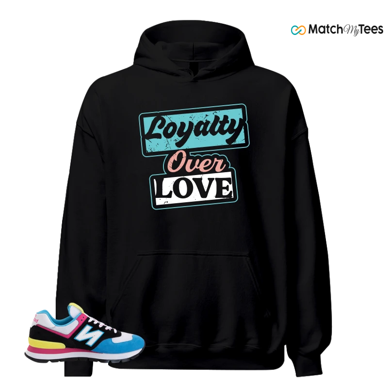 NEW BALANCE 574 RUGGED BLACK BLUE PINK SNEAKER Matching Tees hoodie