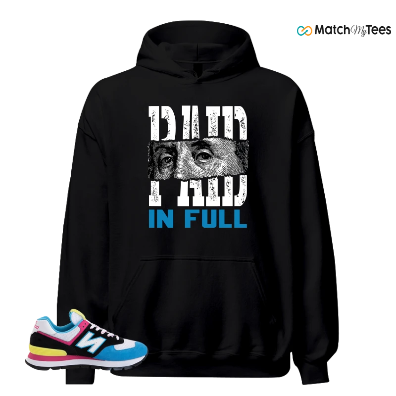 NEW BALANCE 574 RUGGED BLACK BLUE PINK SNEAKER Matching Tees hoodie