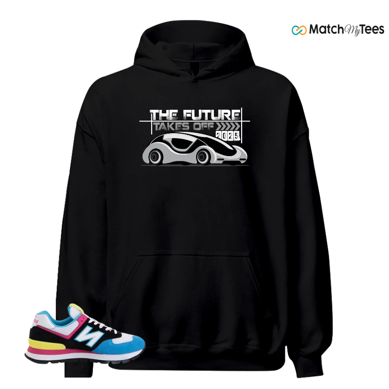 NEW BALANCE 574 RUGGED BLACK BLUE PINK SNEAKER Matching Tees hoodie
