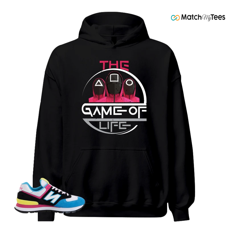 NEW BALANCE 574 RUGGED BLACK BLUE PINK SNEAKER Matching Tees hoodie