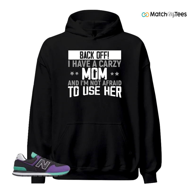 NEW BALANCE 574 RUGGED BLACK PRISM PURPLE SNEAKER Matching Tees Hoodie for Men