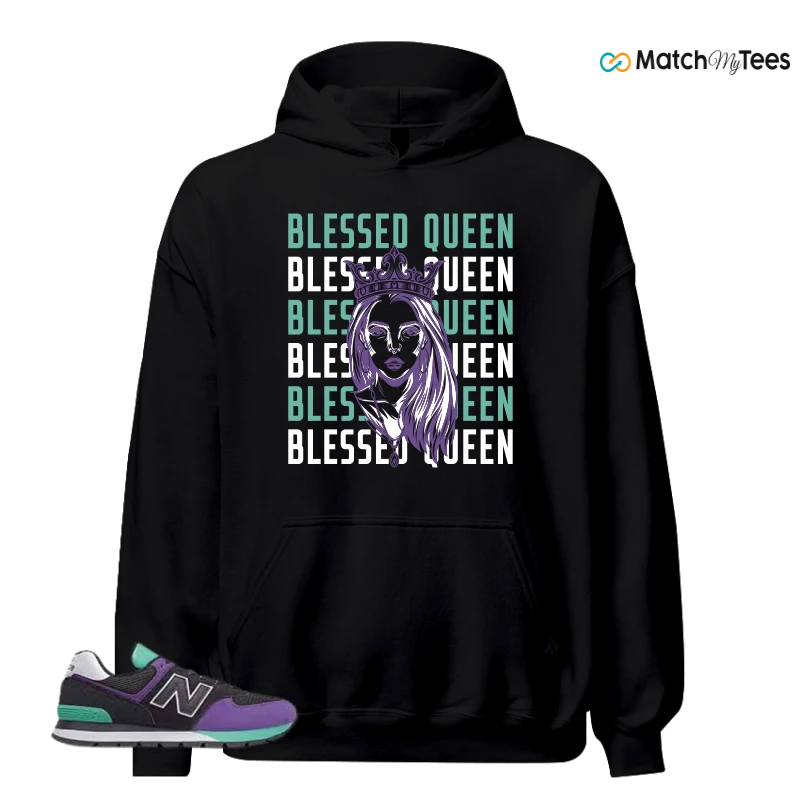 NEW BALANCE 574 RUGGED BLACK PRISM PURPLE SNEAKER Matching Tees hoodie