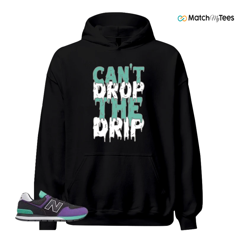 NEW BALANCE 574 RUGGED BLACK PRISM PURPLE SNEAKER Matching Tees hoodie