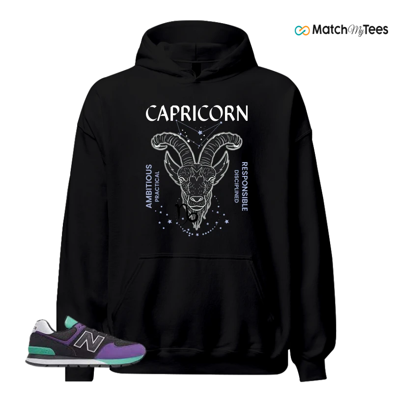 NEW BALANCE 574 RUGGED BLACK PRISM PURPLE SNEAKER Matching Tees hoodie