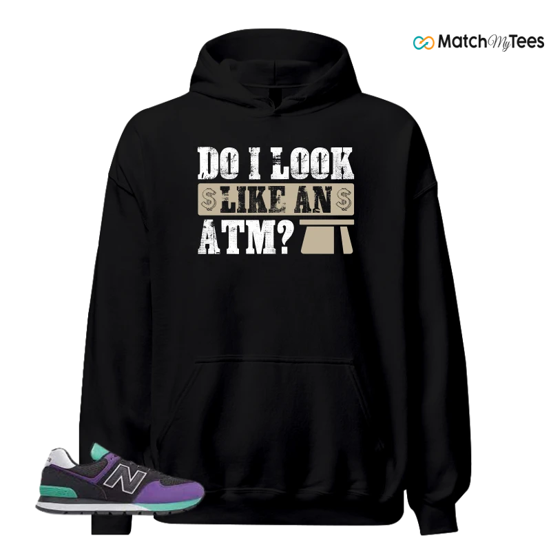NEW BALANCE 574 RUGGED BLACK PRISM PURPLE SNEAKER Matching Tees hoodie