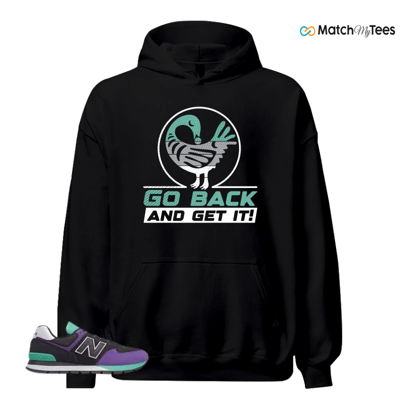 NEW BALANCE 574 RUGGED BLACK PRISM PURPLE SNEAKER Matching Tees hoodie