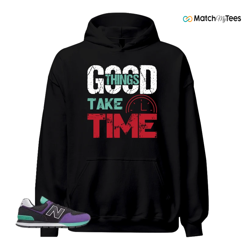 NEW BALANCE 574 RUGGED BLACK PRISM PURPLE SNEAKER Matching Tees hoodie