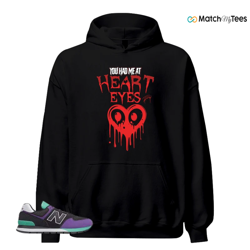 NEW BALANCE 574 RUGGED BLACK PRISM PURPLE SNEAKER Matching Tees hoodie