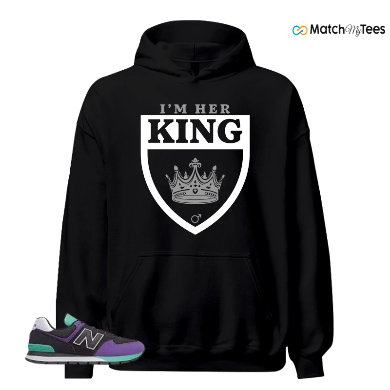 NEW BALANCE 574 RUGGED BLACK PRISM PURPLE SNEAKER Matching Tees hoodie