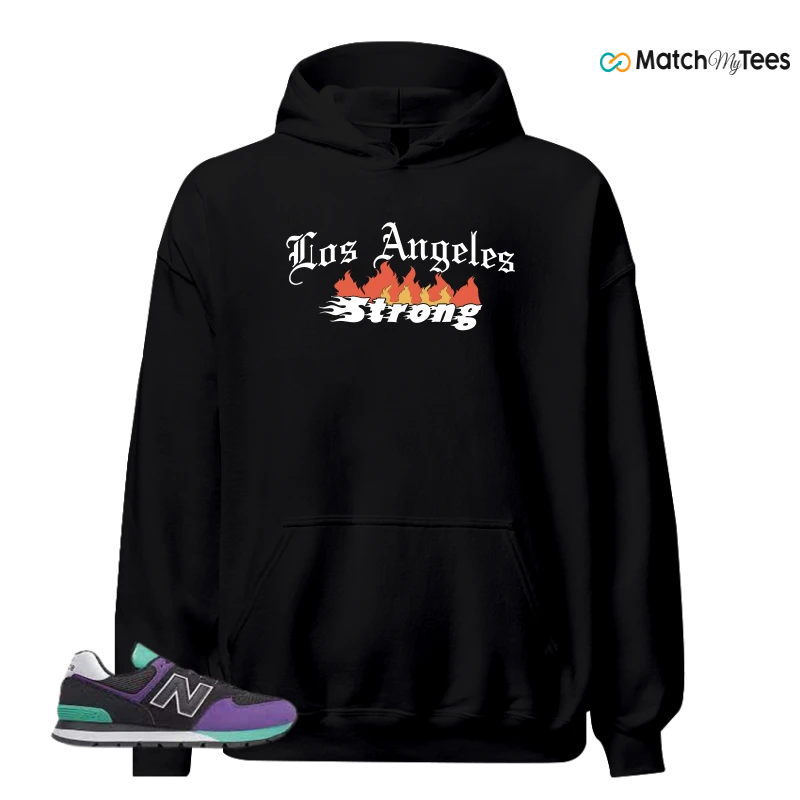 NEW BALANCE 574 RUGGED BLACK PRISM PURPLE SNEAKER Matching Tees hoodie