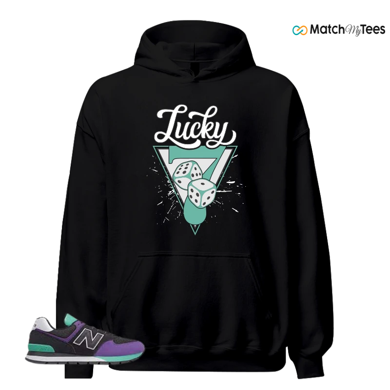 NEW BALANCE 574 RUGGED BLACK PRISM PURPLE SNEAKER Matching Tees hoodie