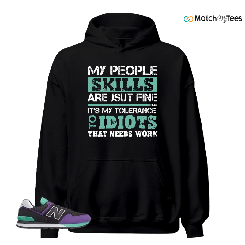 NEW BALANCE 574 RUGGED BLACK PRISM PURPLE SNEAKER Matching Tees hoodie