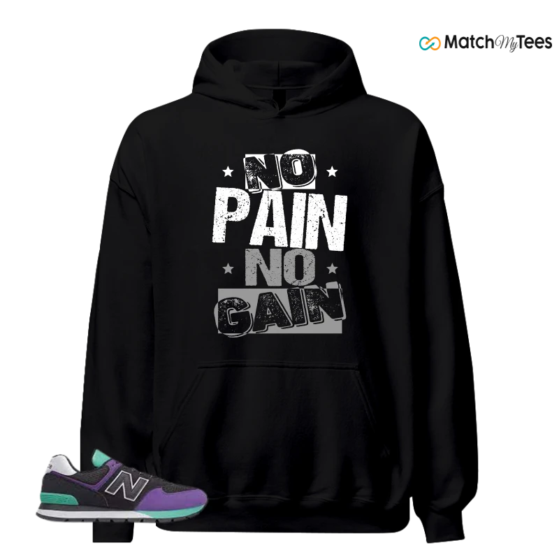 NEW BALANCE 574 RUGGED BLACK PRISM PURPLE SNEAKER Matching Tees hoodie