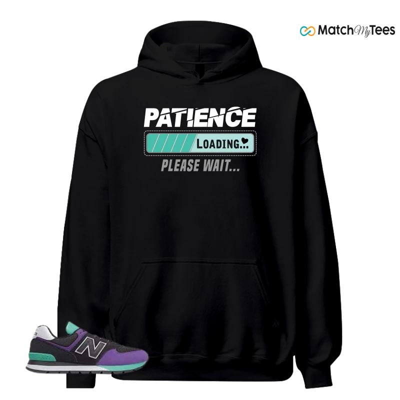 NEW BALANCE 574 RUGGED BLACK PRISM PURPLE SNEAKER Matching Tees hoodie