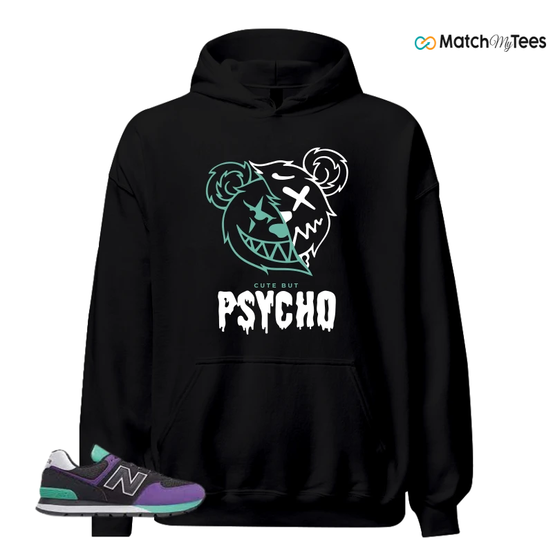 NEW BALANCE 574 RUGGED BLACK PRISM PURPLE SNEAKER Matching Tees hoodie