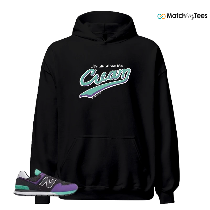 NEW BALANCE 574 RUGGED BLACK PRISM PURPLE SNEAKER Matching Tees hoodie