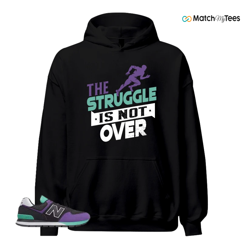 NEW BALANCE 574 RUGGED BLACK PRISM PURPLE SNEAKER Matching Tees hoodie