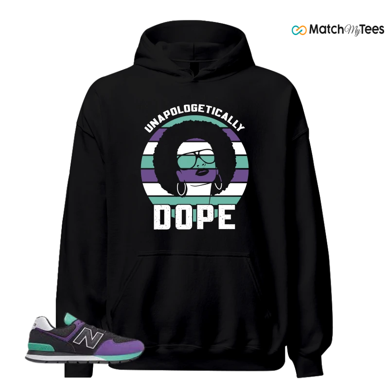 NEW BALANCE 574 RUGGED BLACK PRISM PURPLE SNEAKER Matching Tees hoodie