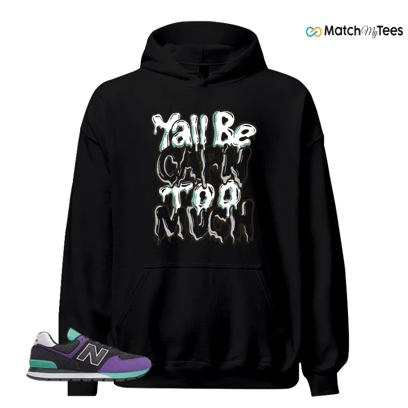 NEW BALANCE 574 RUGGED BLACK PRISM PURPLE SNEAKER Matching Tees hoodie