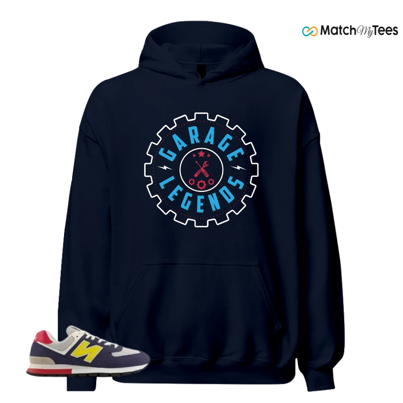 NEW BALANCE 574 RUGGED BLUE YELLOW SNEAKER Matching Tees hoodie