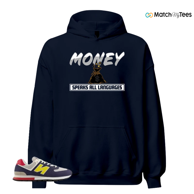 NEW BALANCE 574 RUGGED BLUE YELLOW SNEAKER Matching Tees hoodie