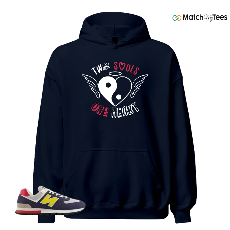 NEW BALANCE 574 RUGGED BLUE YELLOW SNEAKER Matching Tees hoodie