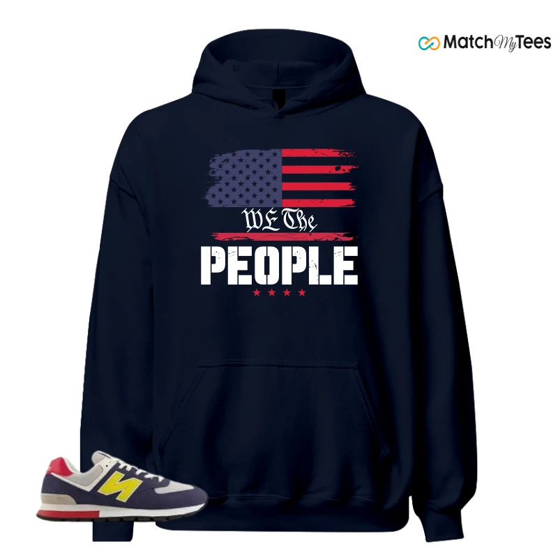NEW BALANCE 574 RUGGED BLUE YELLOW SNEAKER Matching Tees hoodie