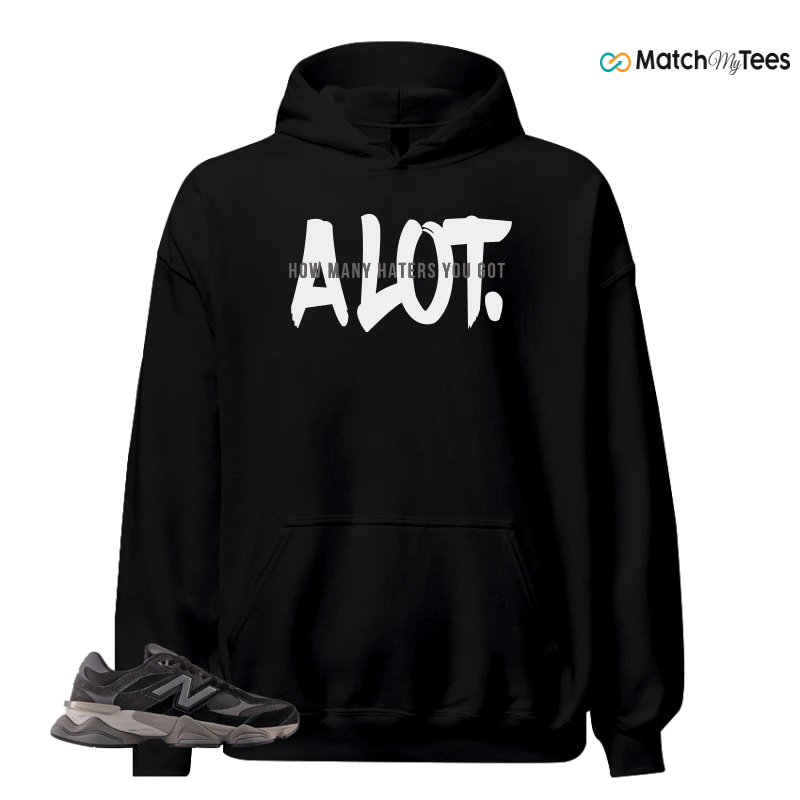 NEW BALANCE 9060 BLACK CASTLEROCK GREY SNEAKER Matching Tees hoodie
