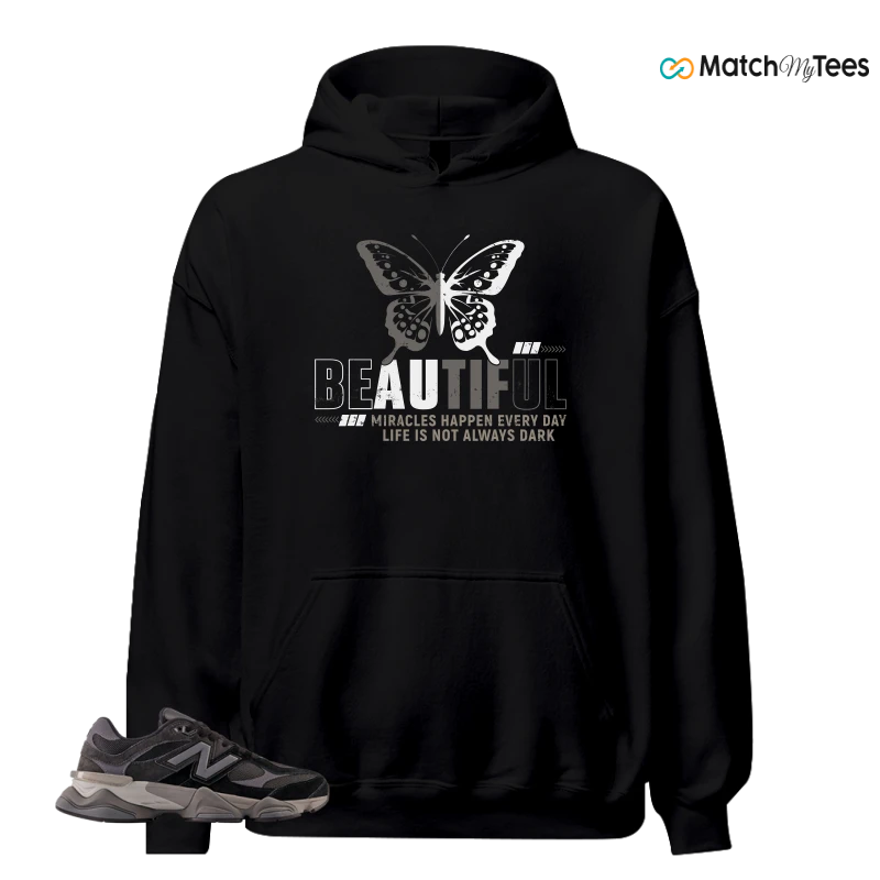 NEW BALANCE 9060 BLACK CASTLEROCK GREY SNEAKER Matching Tees hoodie