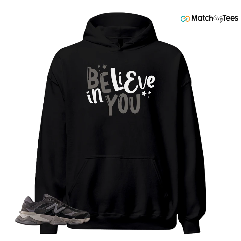 NEW BALANCE 9060 BLACK CASTLEROCK GREY SNEAKER Matching Tees hoodie