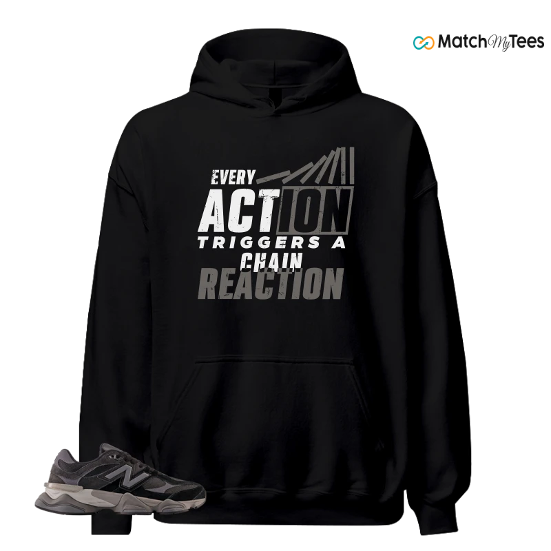 NEW BALANCE 9060 BLACK CASTLEROCK GREY SNEAKER Matching Tees Hoodie for Men