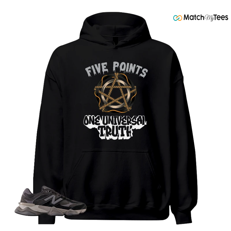 NEW BALANCE 9060 BLACK CASTLEROCK GREY SNEAKER Matching Tees hoodie