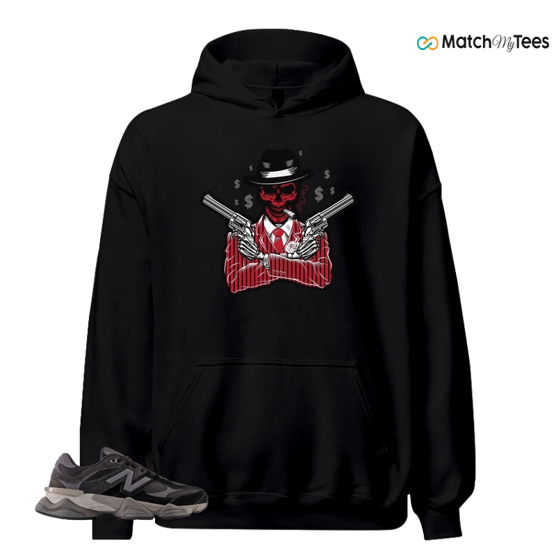 NEW BALANCE 9060 BLACK CASTLEROCK GREY SNEAKER Matching Tees hoodie