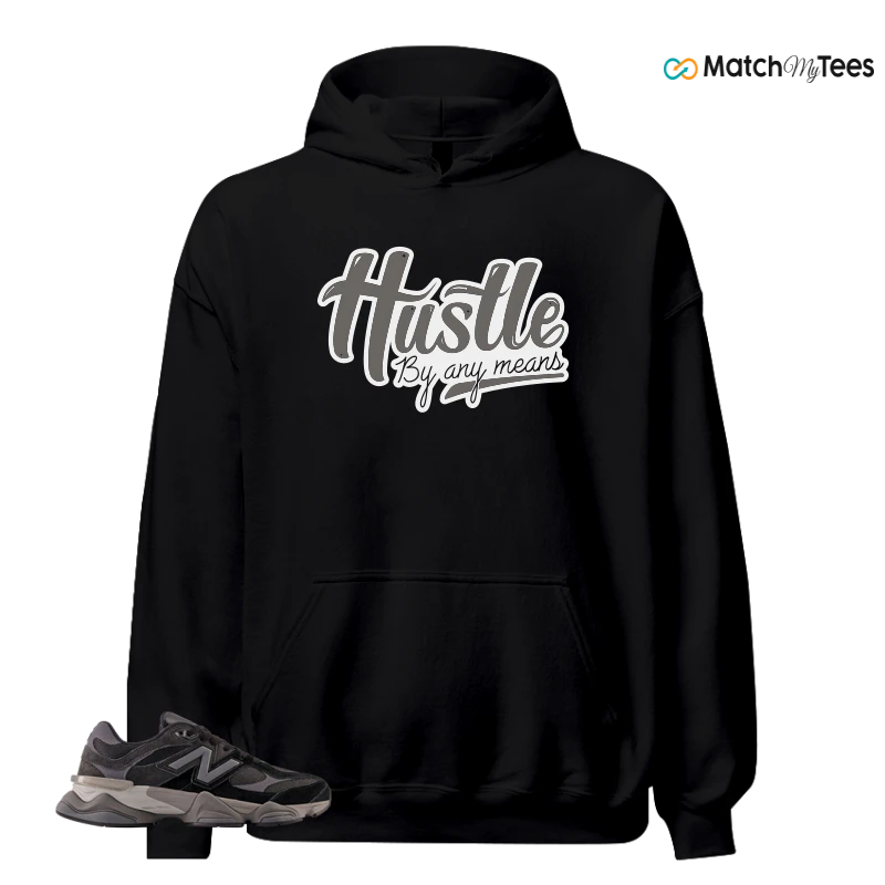 NEW BALANCE 9060 BLACK CASTLEROCK GREY SNEAKER Matching Tees hoodie