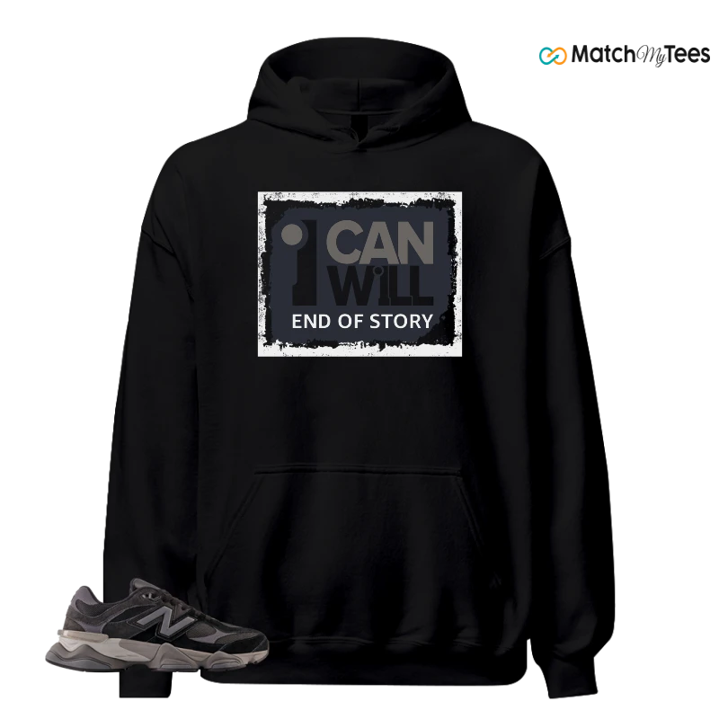 NEW BALANCE 9060 BLACK CASTLEROCK GREY SNEAKER Matching Tees hoodie