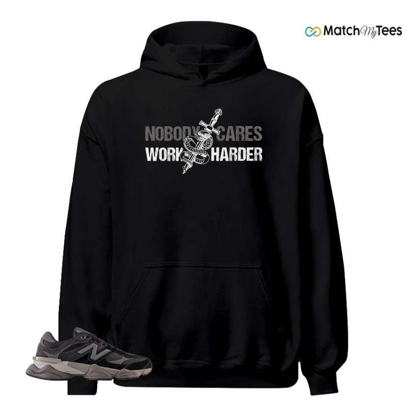 NEW BALANCE 9060 BLACK CASTLEROCK GREY SNEAKER Matching Tees hoodie