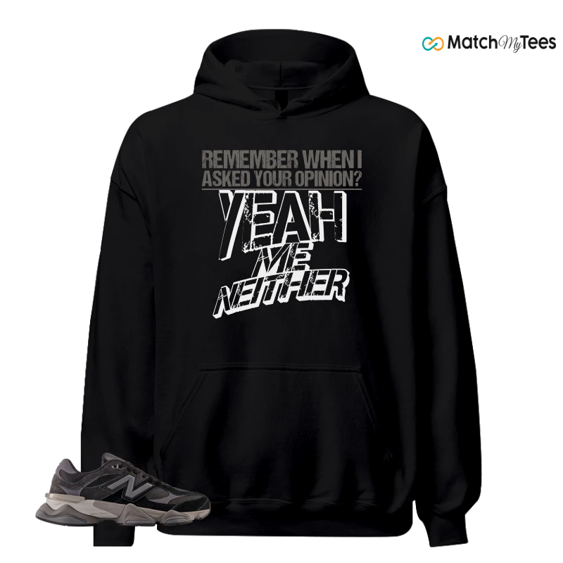 NEW BALANCE 9060 BLACK CASTLEROCK GREY SNEAKER Matching Tees hoodie