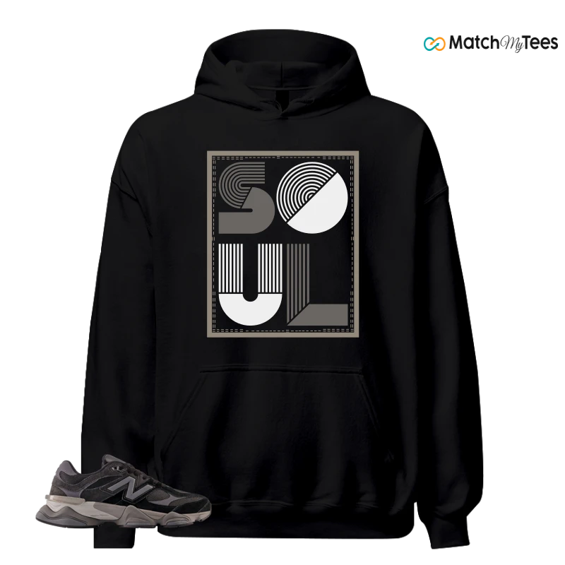 NEW BALANCE 9060 BLACK CASTLEROCK GREY SNEAKER Matching Tees hoodie