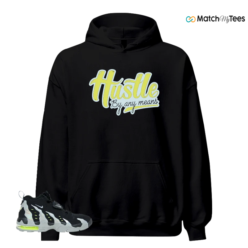 NIKE AIR DT MAX 96 BLACK MICA GREEN-VOLT SNEAKER Matching Tees hoodie