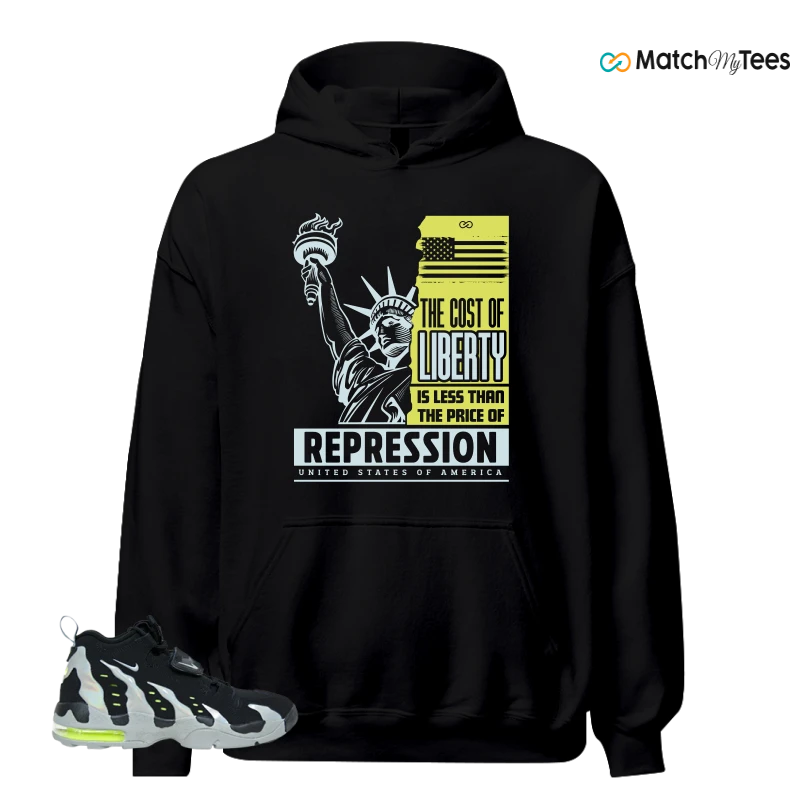 NIKE AIR DT MAX 96 BLACK MICA GREEN-VOLT SNEAKER Matching Tees hoodie