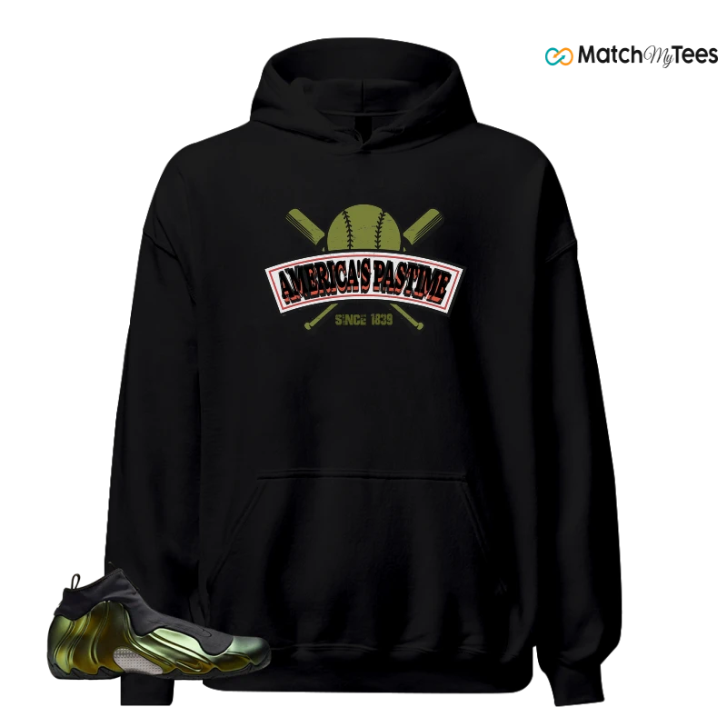NIKE AIR FLIGHTPOSITE BLACK METALLIC GOLD SNEAKER Matching Tees hoodie