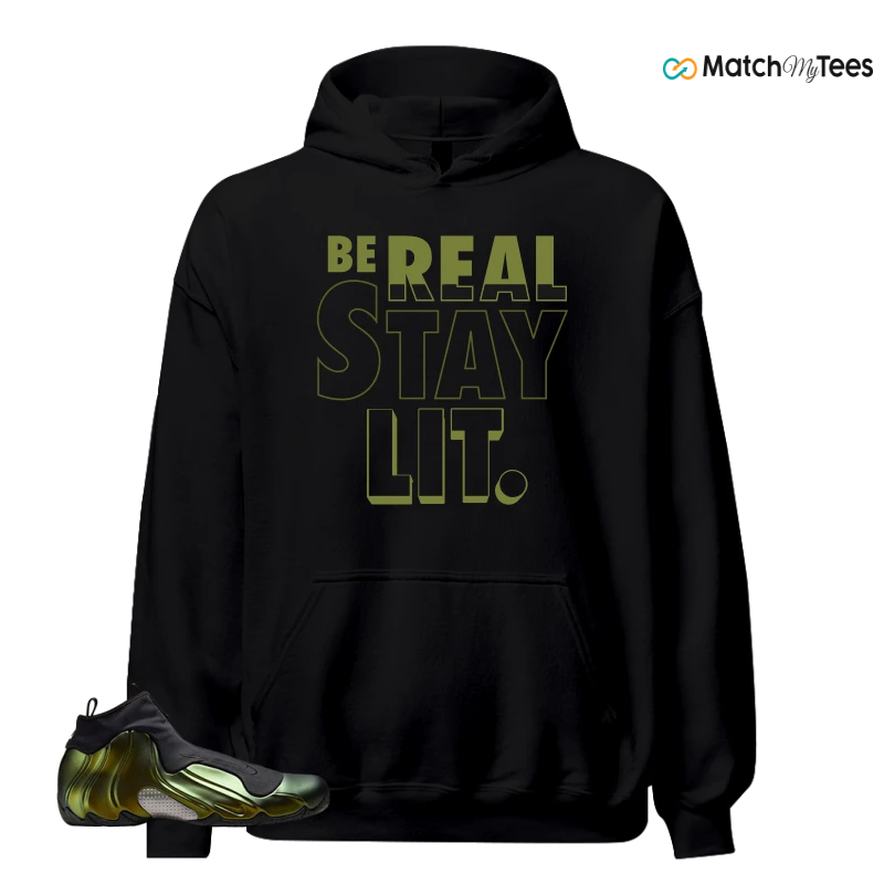 NIKE AIR FLIGHTPOSITE BLACK METALLIC GOLD SNEAKER Matching Tees hoodie