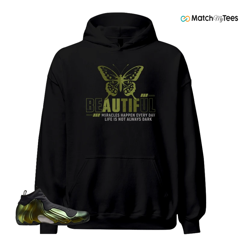 NIKE AIR FLIGHTPOSITE BLACK METALLIC GOLD SNEAKER Matching Tees hoodie